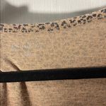 Wonderly  Leopard Print button down babydoll tiered Women's Top black brown plus Photo 1