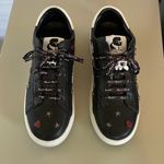 Karl Lagerfeld Kenna Leather Black Pin Logo Sneakers $130 EUC Wmn 8.5 Photo 1