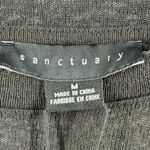 Sanctuary Black Long Sleeve Ruched Side Sheer Knit Top Womens Size M Photo 1