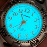 Vintage Milan silver tone women watch light up dial 28mm round case running Photo 3