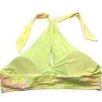 Aerie  Halter Tie-Dye Keyhole Bikini Swim Top Yellow Pink Size S Photo 1
