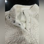 PAC Sun cropped Cozy White fleece pullover Sweater with snaps |Sz S | scandigirl Photo 3