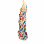 LA DoubleJ Pellicano dinner dress silk Floral Maxi size medium Red Photo 2