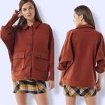 Urban Outfitters UO Chelsea Wool Shirt Jacket in color chocolate Photo 1