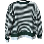 Cali Be Green & White‎ Longsleeve Size XS Cotton Sweatshirt Photo 2
