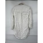 C&C California 100% Linen Roll Tab Sleeve Dress Women XS Ivory Beach Minimalist Photo 1