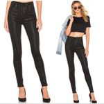 J Brand Steph Shep Coated Vendetta Lace Up High Rise Black Skinny Jeans Photo 10