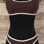 Boutique Brown and White Bikini Set Photo 1