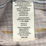 Free People  Shirt Womens XS Break My Stride Pink Plaid Metallic Striped Bohemian Photo 8