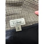 LL Bean Women's Wool Blend Houndstooth Trousers Pants Size 6 Regular Tan Brown Photo 3