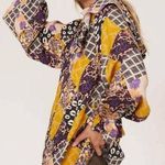 Hofmann Copenhagen May Blouse Patchwork Ruffles Abstract Pattern Geometric sz M Photo 0