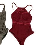 Afriel & Tabbris maroon red burgundy fits like a size small swim suit one piece Photo 1