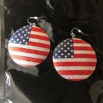 American Flag Earrings July 4 Veterans Memorial Photo 3