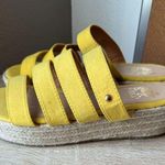 Toes Yellow Espadrille Platform Sandals - Size 10 Photo 1
