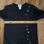 Quacker Factory  Size Medium  Long Black Christmas Dress Embroidery 100% Cotton Photo 8