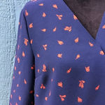 Draper James Purple Hampton Wrap 3/4 Sleeve Top 8 Photo 1