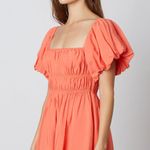 Cotton Candy LA COTTON CANDY Coral Puff Sleeve Mini Dress Photo 1