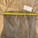 ZARA NWT  Denim Strapless Corset Top Size Medium Photo 8