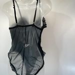 Vintage Emil Bole Lingerie Lace Mesh V Neck Bodysuit Bridal Black Size M Photo 5