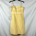 New! NWT J. Crew 100% Silk Dress Yellow Bow Sleeveless Removable Straps Dress Size 8 Photo 1