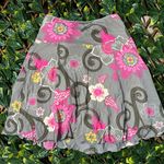 Vintage Gray Pink Floral Mini Dress Size Medium Photo 0