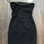 Black Diamante Strapless Dress Size XS Photo 1
