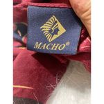 Vintage Macho Maroon Printed Scarf With Abstract & Calligraphy Design Red Size L Photo 1