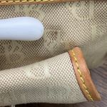 Dooney & Bourke  Monogram Canvas Leather Pale Yellow Letter Carrier Crossbody Bag Photo 5