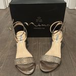 Nina New York Novia Bronzette Wedges, size 8.5 rhinestones, sparkly Glittery Photo 1