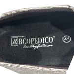 ARCOPEDICO LEINA GRAY NEUTRAL STRIPE FABRIC FLATS MARY JANES WOMENS EU 41 US 10 Silver Photo 3