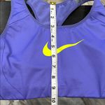 Nike  Women's Blue Sports Bra with Yellow Swoosh size large Photo 4