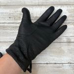 VTG Fownes Leather Gloves Sz 6.5 Black Acrylic Lined Winter Driving Preppy Photo 2