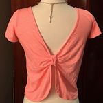 Coral Pink Crop Top Photo 0