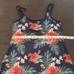 Women’s Navy Floral Tankini Two Piece Swimsuit Boy Short Bottoms Size 8 NEW Blue Photo 3