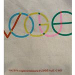 Vogue Magazine Natural Cotton Canvas Rainbow Graphic Tote Bag Black Photo 2