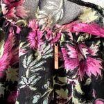 MISA Los Angeles  Celina Floral Mini Dress Chiffon Black Fuchsia size M J3 Photo 6