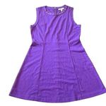 Michael Kors Purple dress gold studded neckline /zipper Size 14 Photo 0