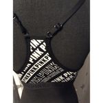 PINK - Victoria's Secret Victoria's Secret Pink Sports Bra PINK print on hot pink Medium Ultimate Photo 1