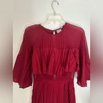 ASOS  Pleated Sheer And Solid Crop Top Midi Dress size 2 special occasion Photo 10