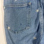 PacSun Jean Women 24 Blue Daisy Embroidery All Over Mom Jean 100% Cotton Cottage Photo 4
