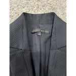 Antonio Melani Blazer Womens 2 Navy Pinstripe One Button‎ Closure Lined Career Blue Photo 3