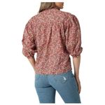 Lee Soft Volume Braclet Sleeve Shirt in Peach Fuzz Ditzy Floral Photo 1