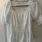 white square neck eyelet top Size M Photo 0