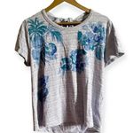 Lucky Brand  Blue Floral Tie Back T shirt Photo 0