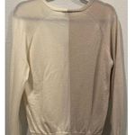 Theory Tan Beige Long Sleeve V-Neck Sweatshirt Photo 2