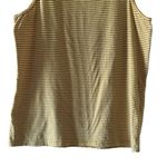 Pact Softspun Striped Crew Neck Organic Cotton Tank Mustard White SZ S #2133 Yellow Photo 4