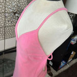 None Bubble gum Pink terry cloth dress low back and deep v neck size small / medium Photo 7