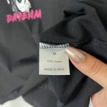 Graphic Silver Glittery Butterfly Crop Top Size Medium Black Photo 6