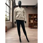 Mango MNG Sherpa Bomber Jacket Cream XS 100% Polyester‎ Cozy Lined Photo 1