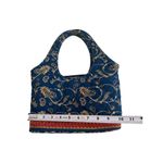 AMERICANA BY SHARIF Blue Floral Fabric Bucket Bag Photo 1